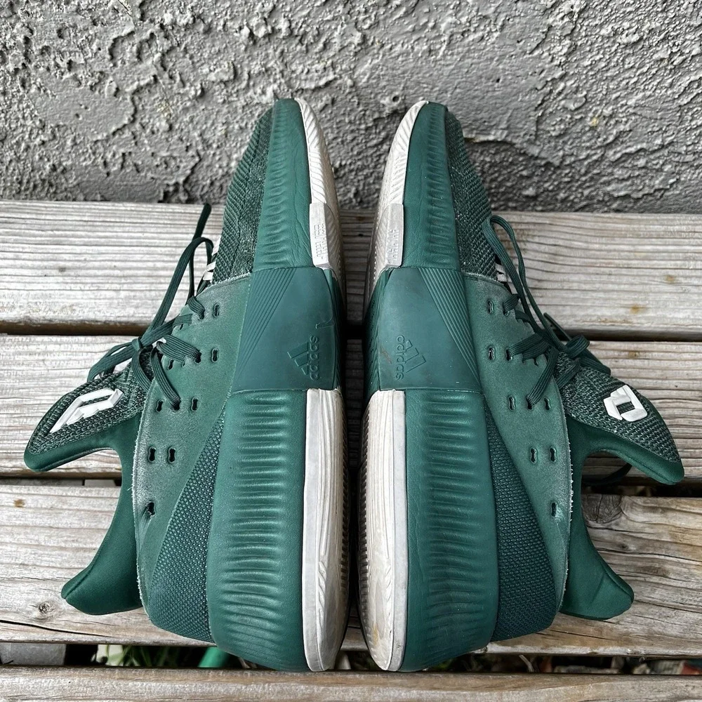 Adidas Shoes Men Size 11.5 Dame 3 BY3194 Green/White Basketball‎ Sneakers